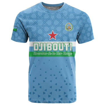 Custom Djibouti Football T shirt Go Champions LT15