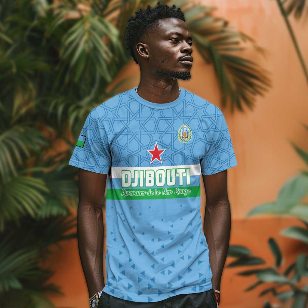 Custom Djibouti Football T shirt Go Champions LT15