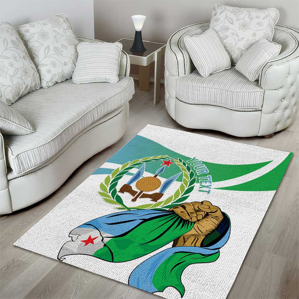 Personalized Happy Djibouti Area Rug Independence Day LT15