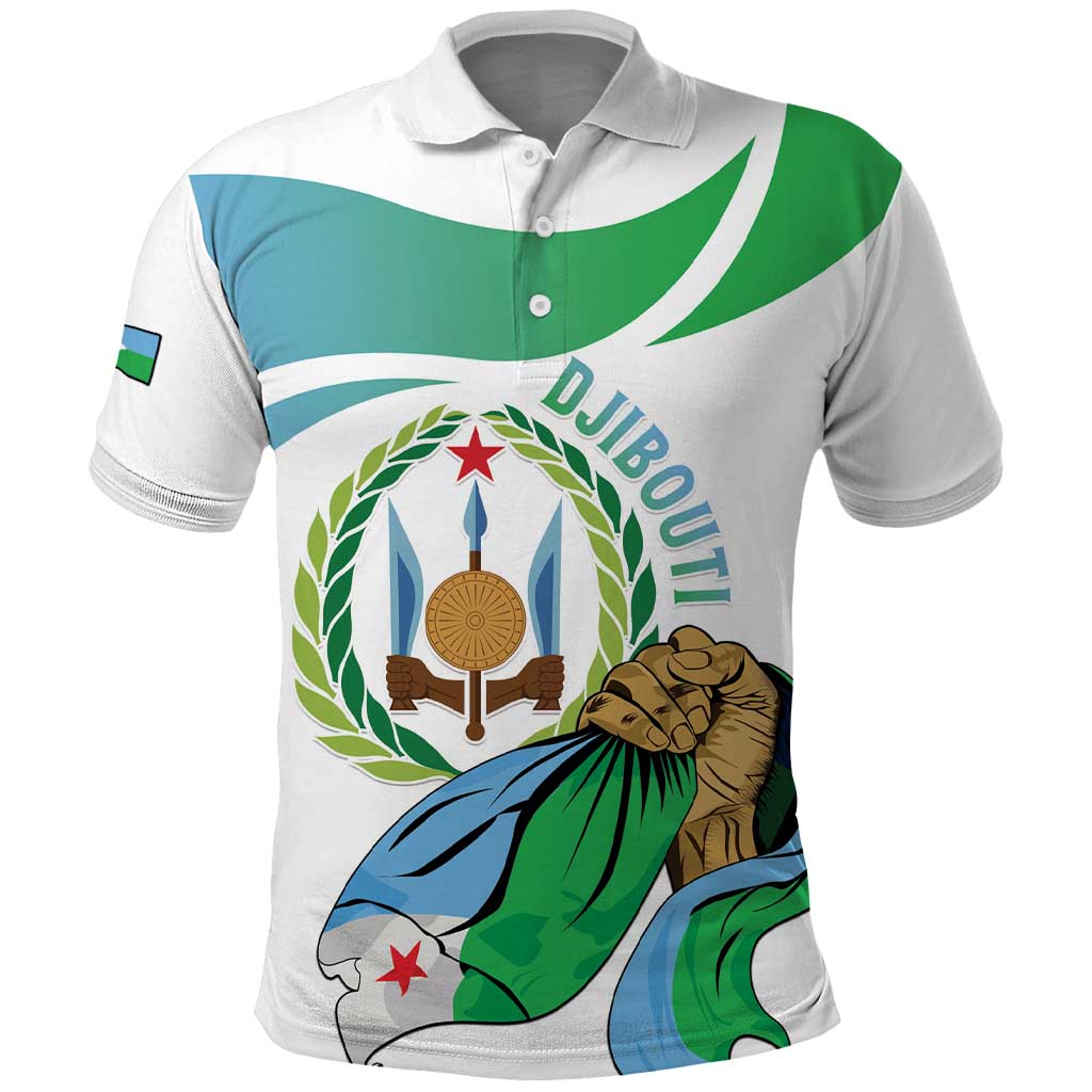 Personalized Djibouti Independence Day Polo Shirt Midnimo Sinnaan Nabad LT15
