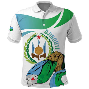 Personalized Djibouti Independence Day Polo Shirt Midnimo Sinnaan Nabad LT15