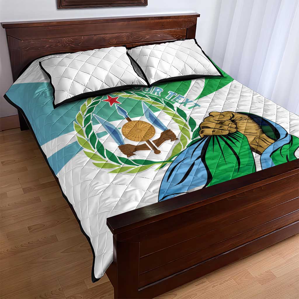Personalized Happy Djibouti Quilt Bed Set Independence Day LT15