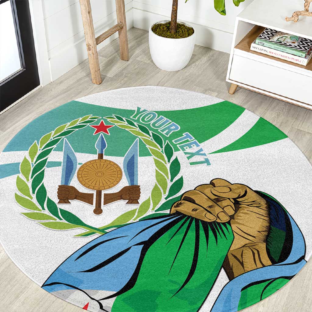 Personalized Happy Djibouti Round Carpet Independence Day LT15