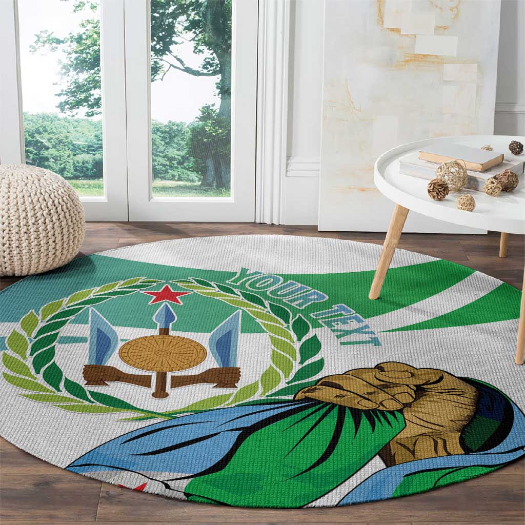 Personalized Happy Djibouti Round Carpet Independence Day LT15