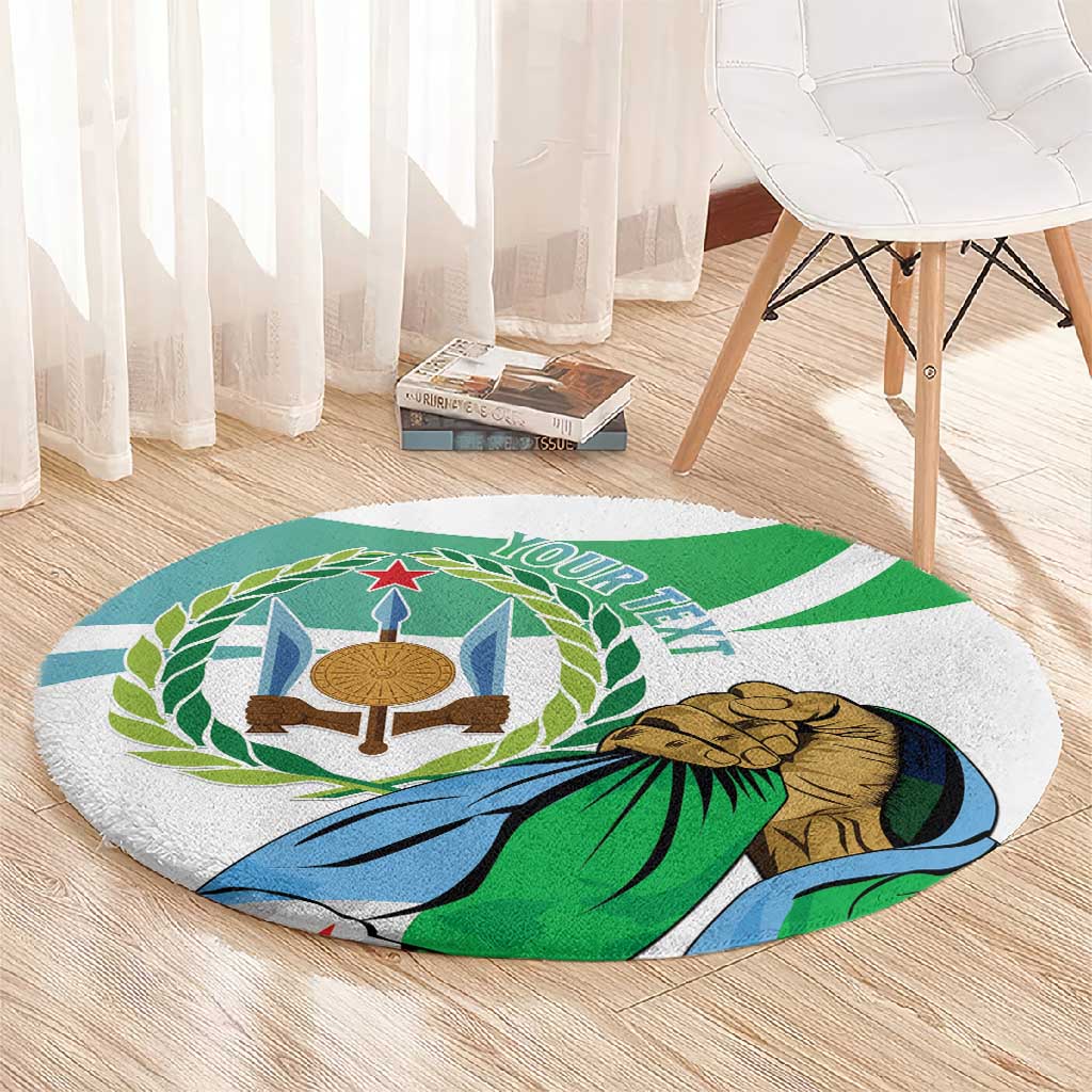 Personalized Happy Djibouti Round Carpet Independence Day LT15