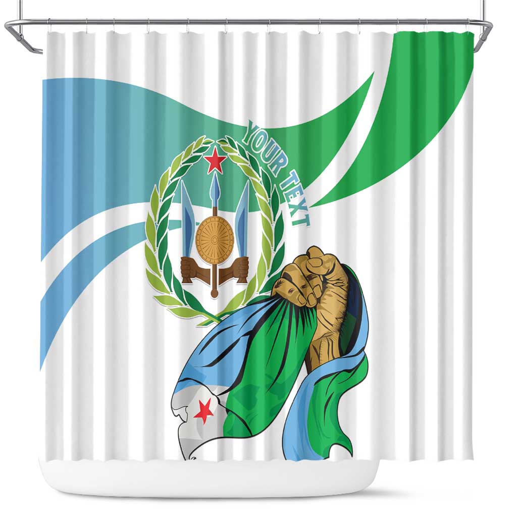 Personalized Djibouti Independence Day Shower Curtain Midnimo Sinnaan Nabad LT15