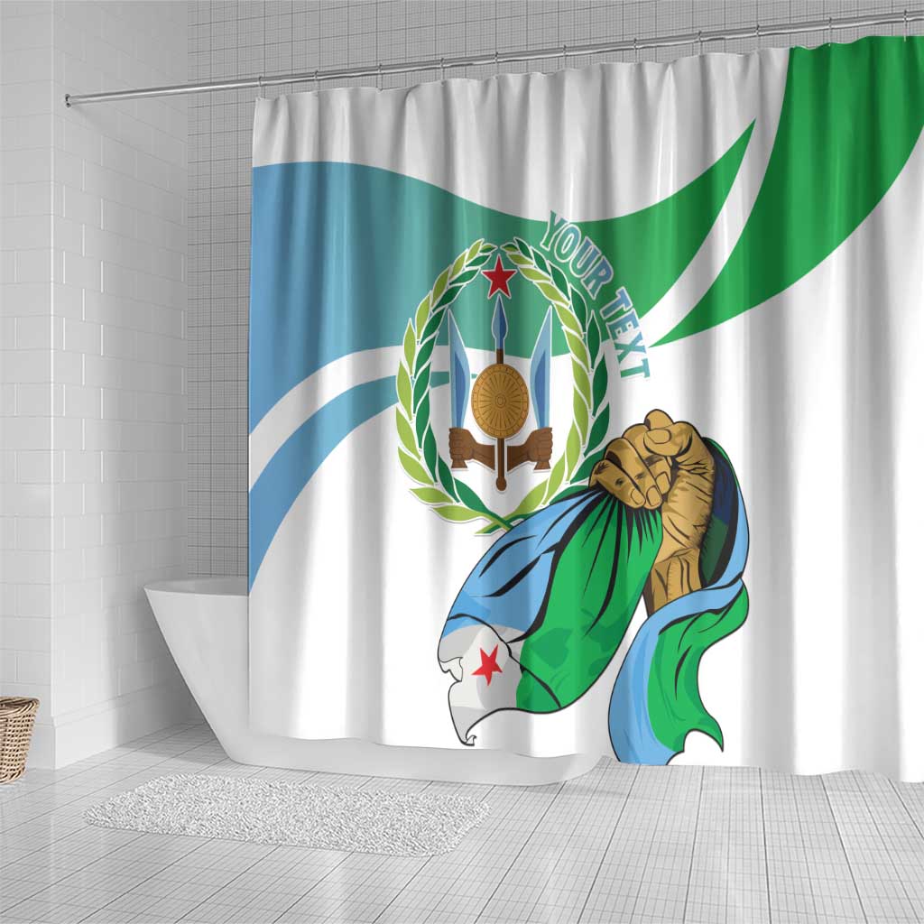 Personalized Djibouti Independence Day Shower Curtain Midnimo Sinnaan Nabad LT15