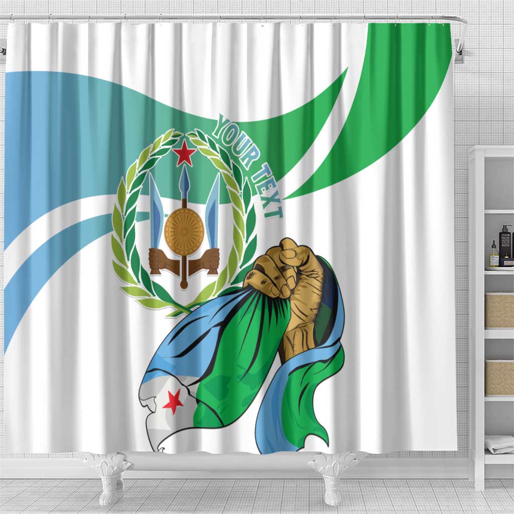 Personalized Djibouti Independence Day Shower Curtain Midnimo Sinnaan Nabad LT15