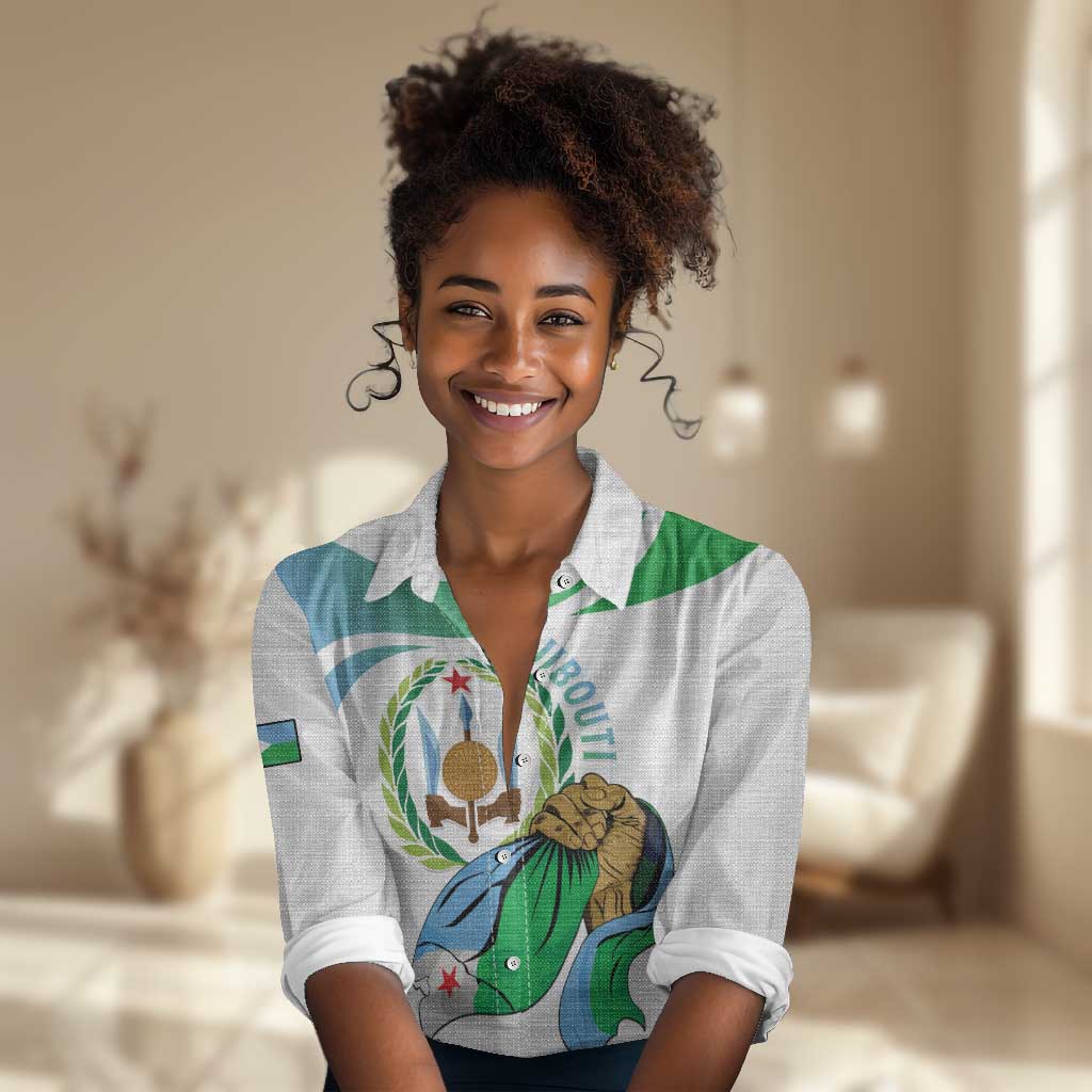 Personalized Happy Djibouti Women Casual Shirt Independence Day LT15