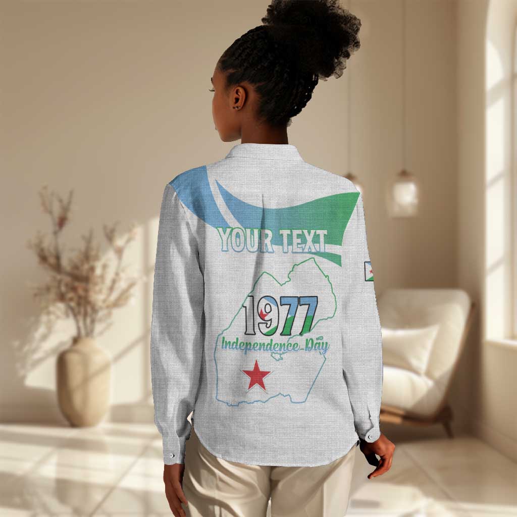 Personalized Happy Djibouti Women Casual Shirt Independence Day LT15