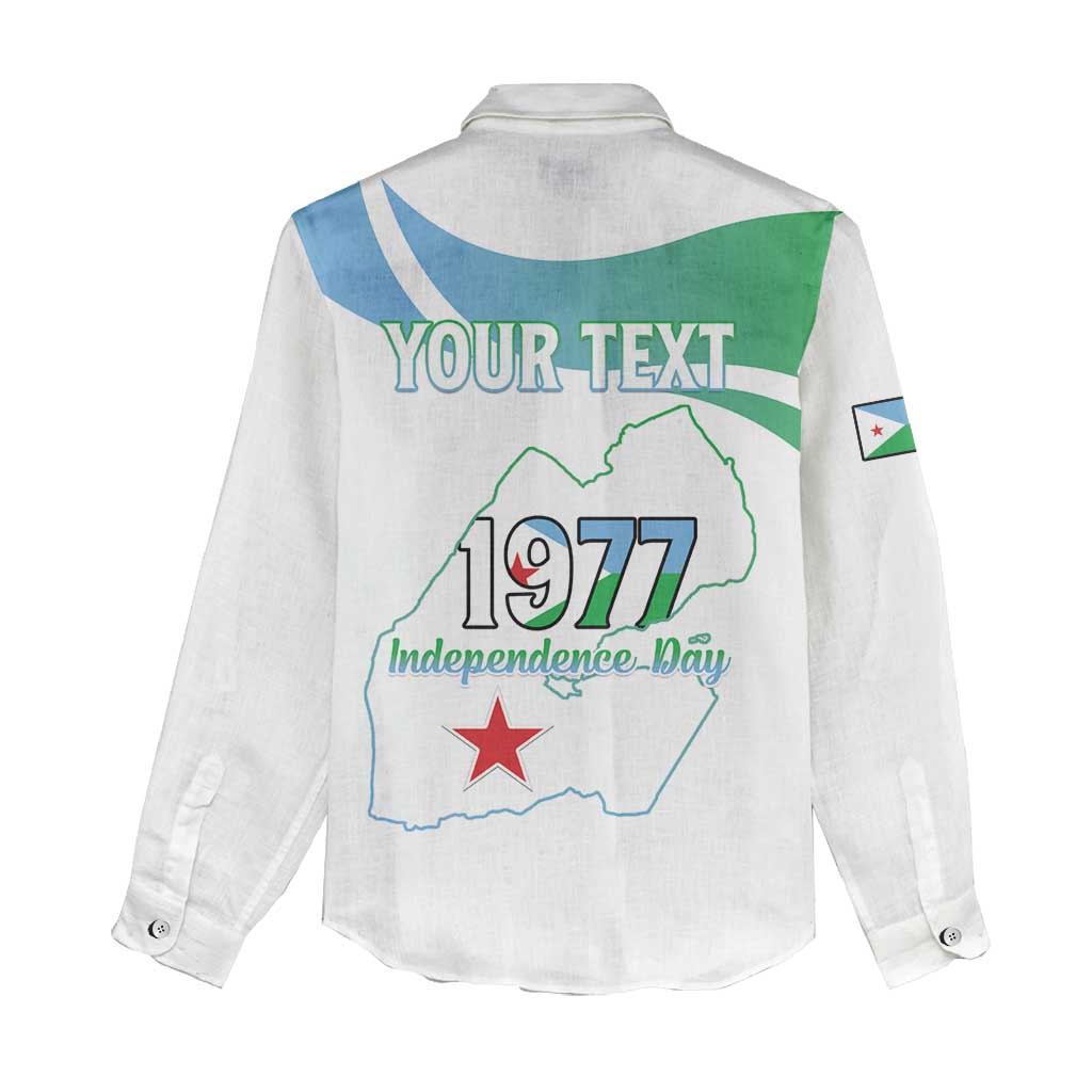 Personalized Happy Djibouti Women Casual Shirt Independence Day LT15