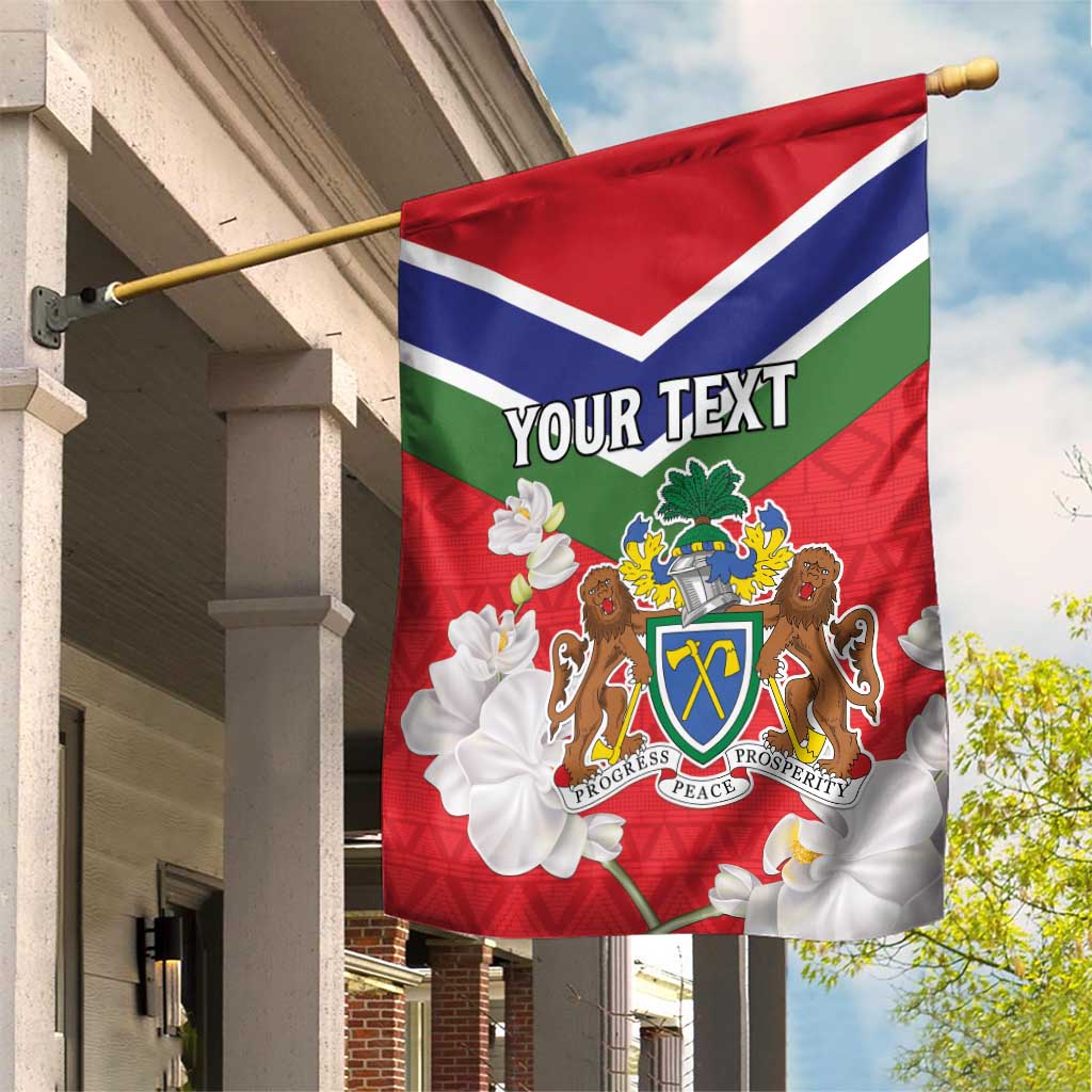 Personalized Gambia Garden Flag Coat Of Arms - African Pattern LT15