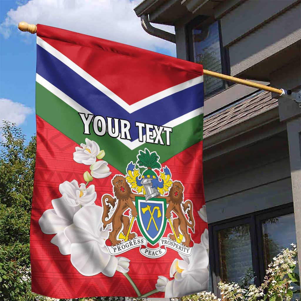 Personalized Gambia Garden Flag Coat Of Arms - African Pattern LT15
