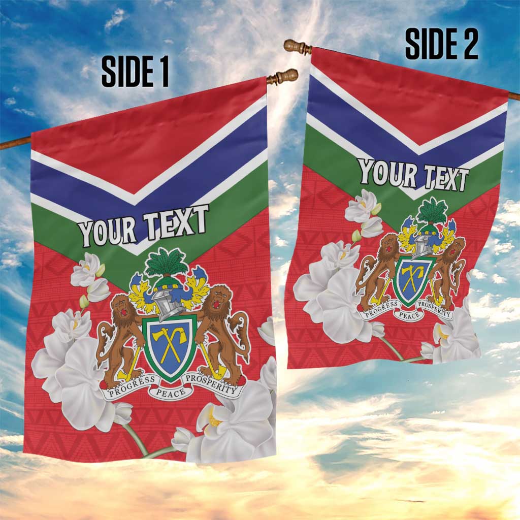 Personalized Gambia Garden Flag Coat Of Arms - African Pattern LT15