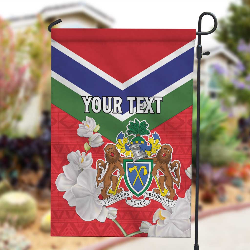 Personalized Gambia Garden Flag Coat Of Arms - African Pattern LT15