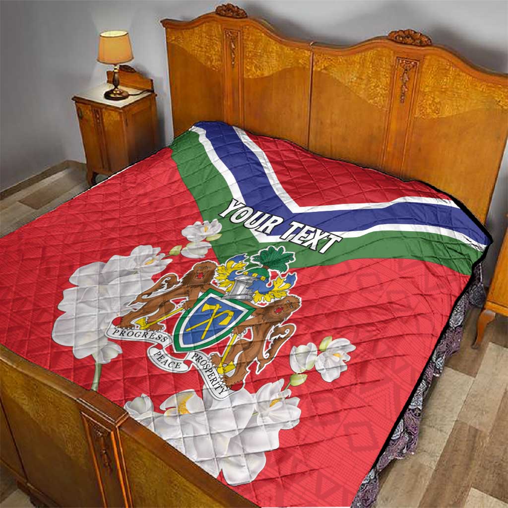 Personalized Gambia Quilt Coat Of Arms - African Pattern LT15
