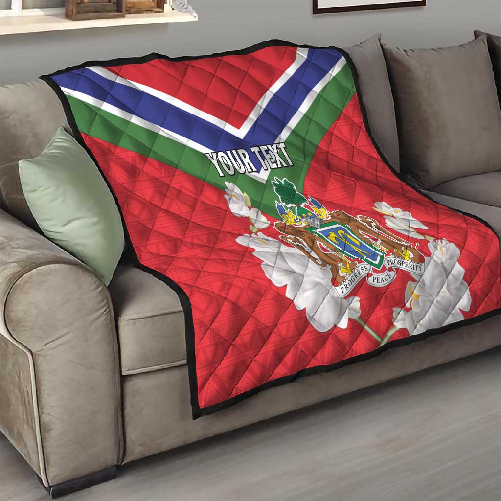 Personalized Gambia Quilt Coat Of Arms - African Pattern LT15
