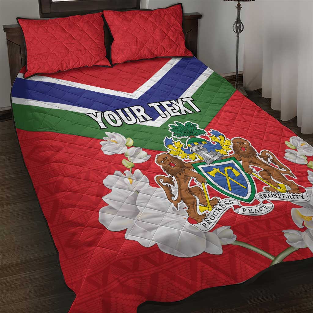 Personalized Gambia Quilt Bed Set Coat Of Arms - African Pattern LT15