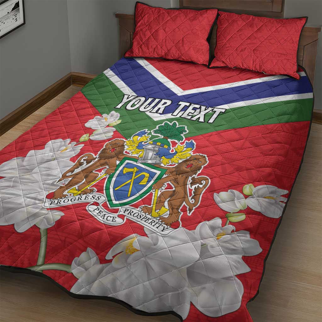 Personalized Gambia Quilt Bed Set Coat Of Arms - African Pattern LT15