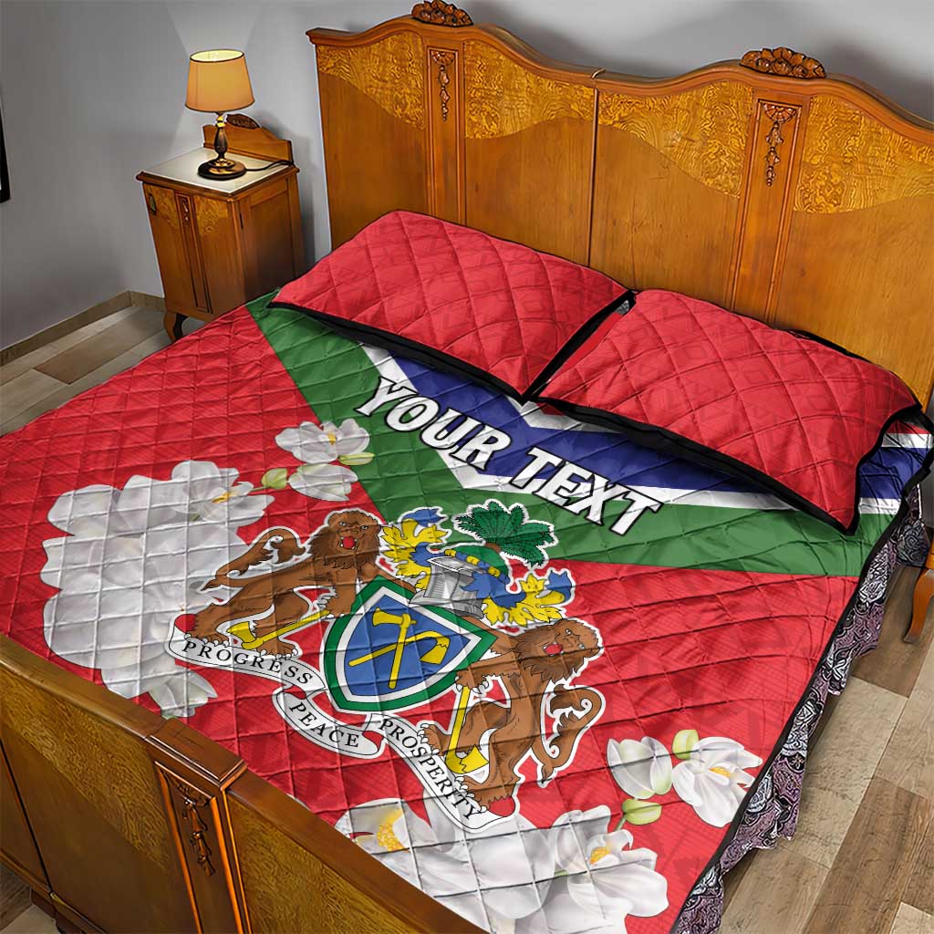 Personalized Gambia Quilt Bed Set Coat Of Arms - African Pattern LT15