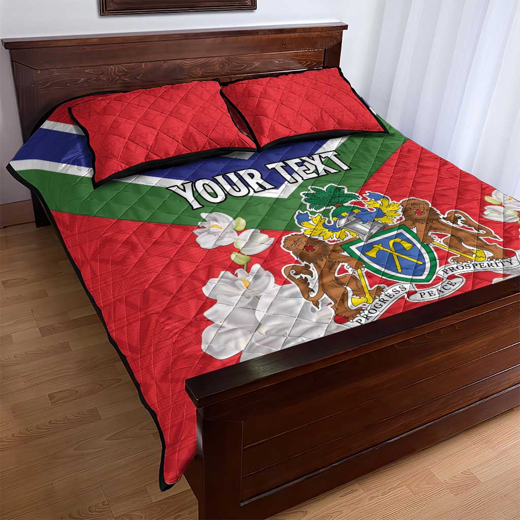Personalized Gambia Quilt Bed Set Coat Of Arms - African Pattern LT15