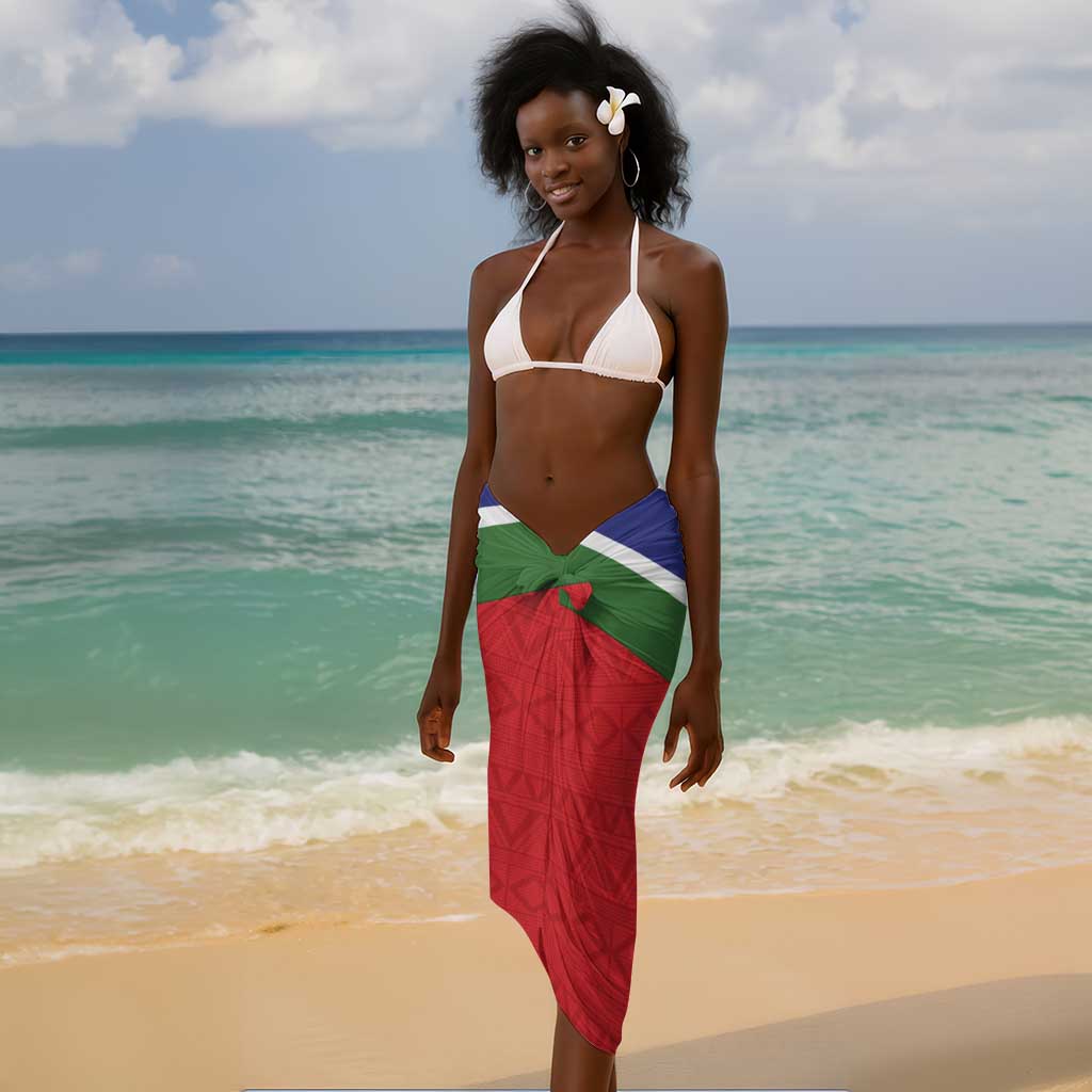 Personalized Gambia Sarong Coat Of Arms - African Pattern LT15