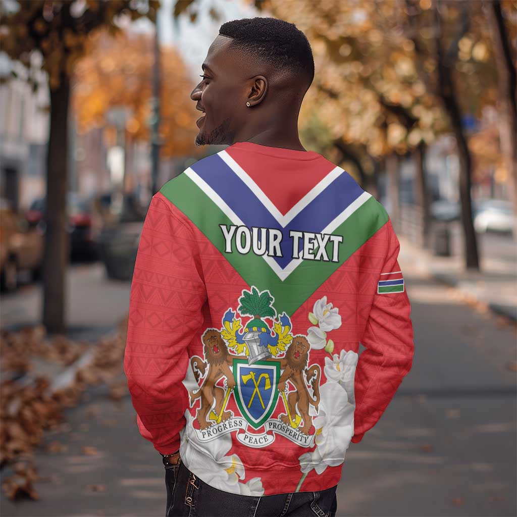 Personalized Gambia Sweatshirt Coat Of Arms - African Pattern LT15