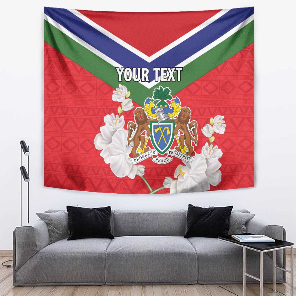 Personalized Gambia Tapestry Coat Of Arms - African Pattern LT15
