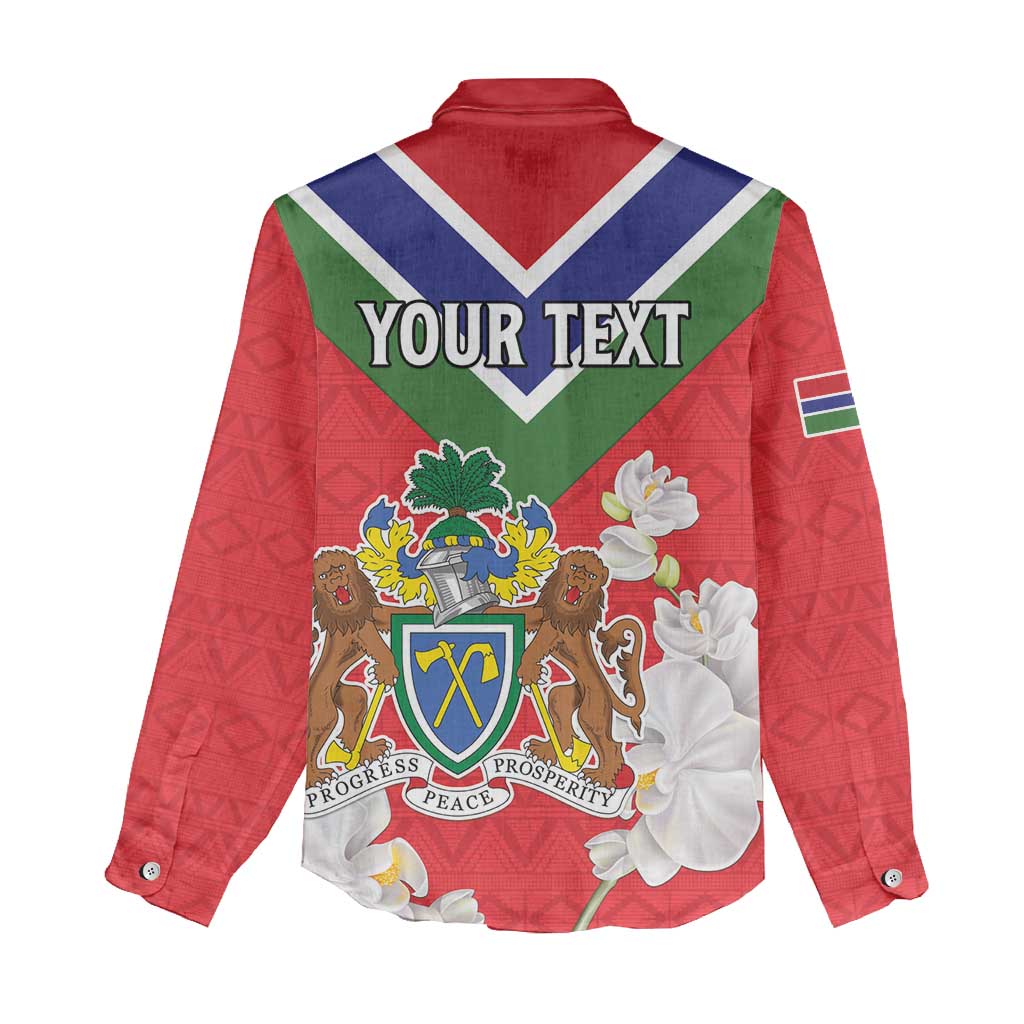 Personalized Gambia Women Casual Shirt Coat Of Arms - African Pattern LT15