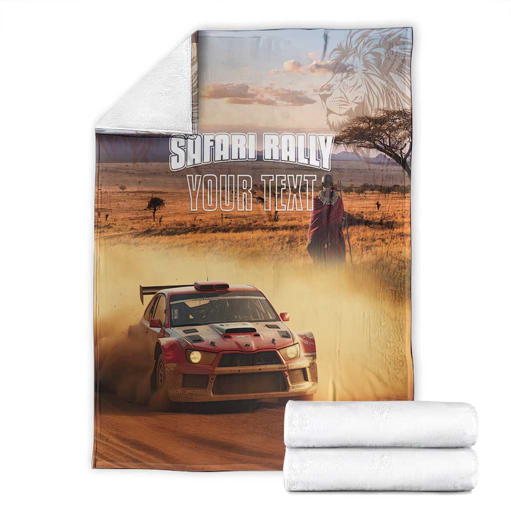 Personalized Kenya Safari Racing Car Blanket Come On Kenyan LT15