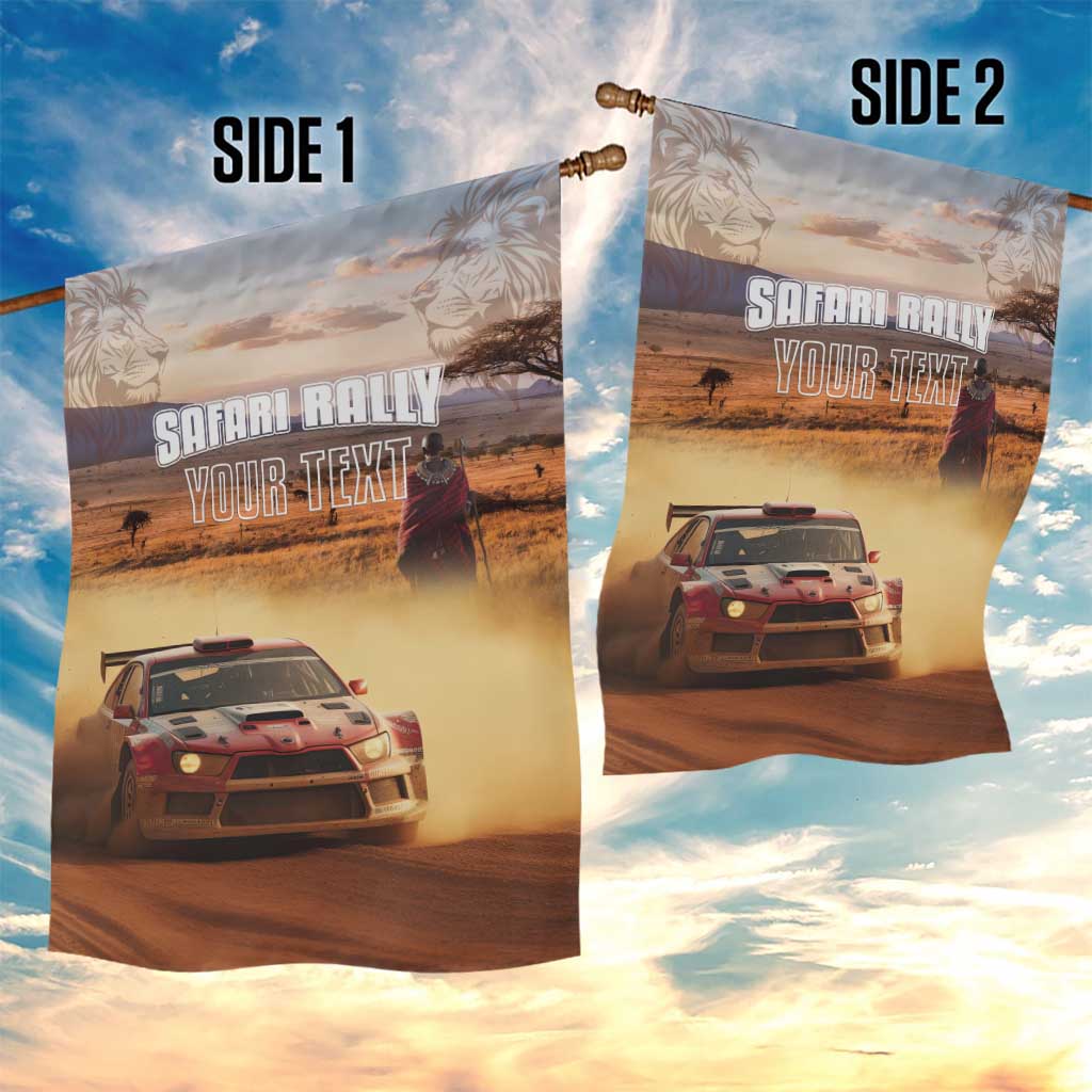 Personalized Kenya Safari Racing Car Garden Flag Come On Kenyan LT15