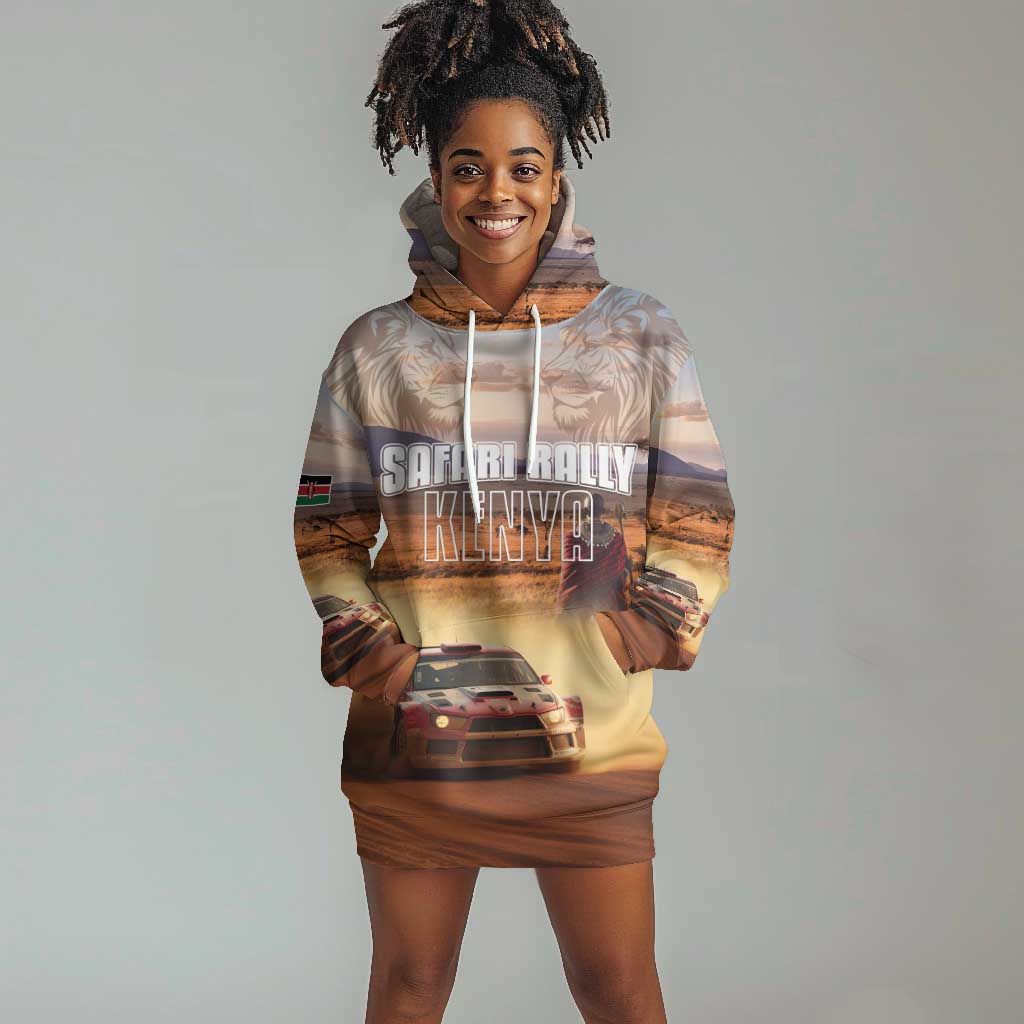 Personalized Kenya Safari Racing Car Hoodie Dress Come On Kenyan LT15