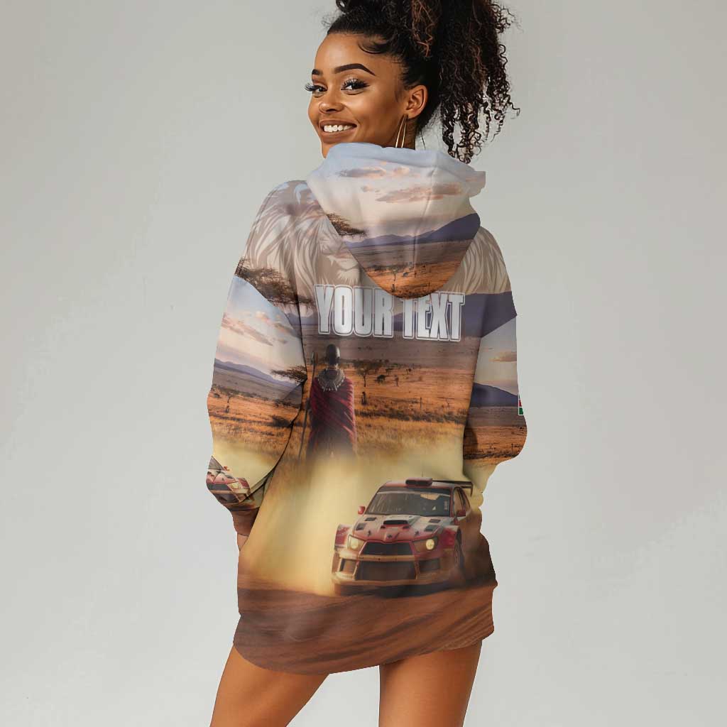 Personalized Kenya Safari Racing Car Hoodie Dress Come On Kenyan LT15