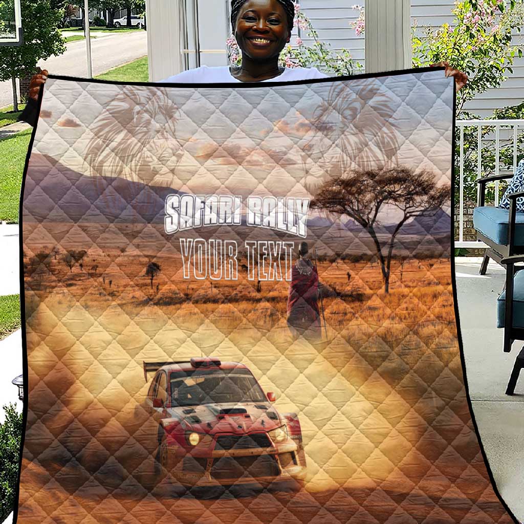 Personalized Kenya Safari Racing Car Quilt Come On Kenyan LT15