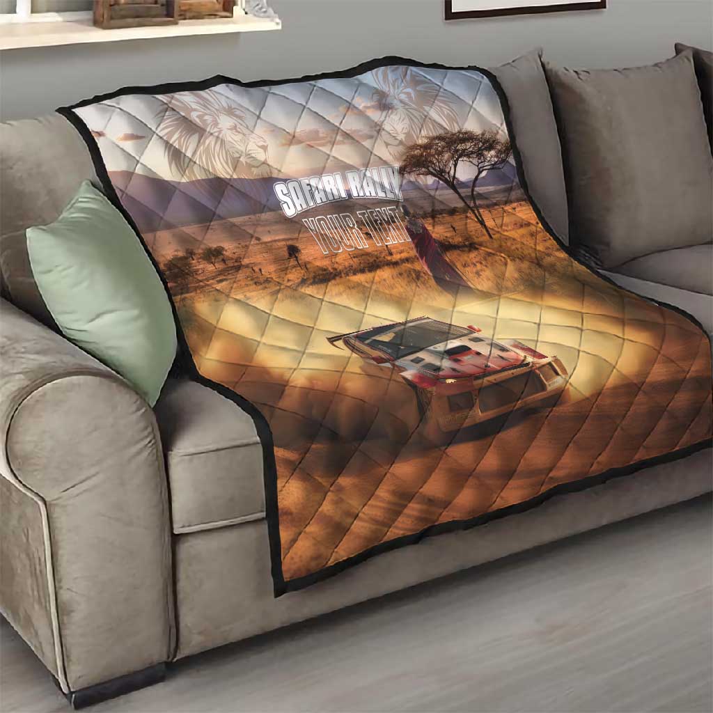 Personalized Kenya Safari Racing Car Quilt Come On Kenyan LT15