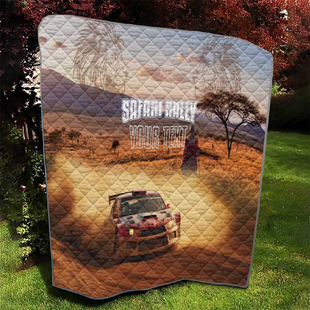 Personalized Kenya Safari Racing Car Quilt Come On Kenyan LT15