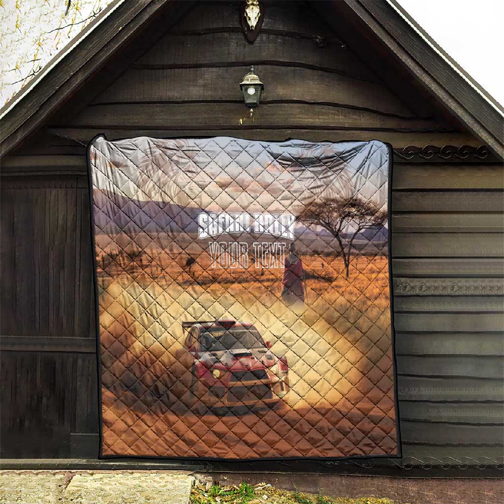 Personalized Kenya Safari Racing Car Quilt Come On Kenyan LT15