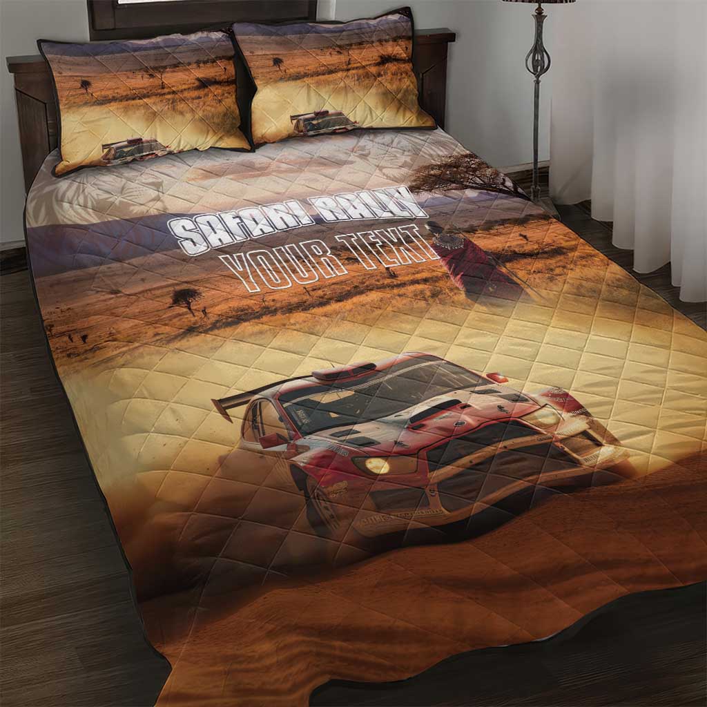 Personalized Kenya Safari Racing Car Quilt Bed Set Come On Kenyan LT15