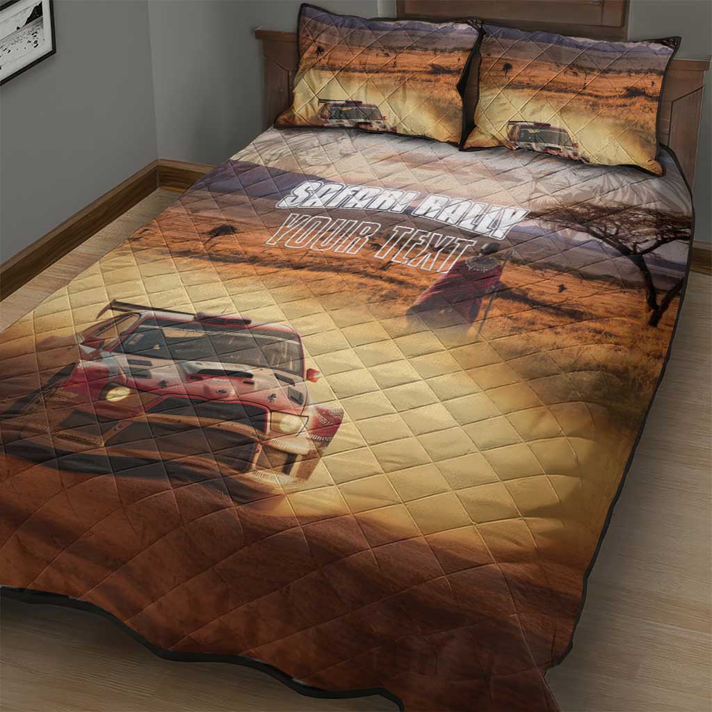 Personalized Kenya Safari Racing Car Quilt Bed Set Come On Kenyan LT15