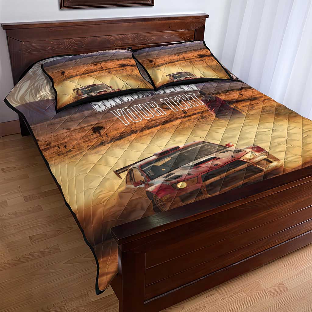 Personalized Kenya Safari Racing Car Quilt Bed Set Come On Kenyan LT15