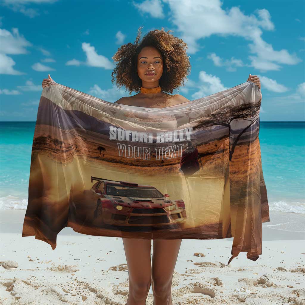 Personalized Kenya Safari Racing Car Sarong Come On Kenyan LT15