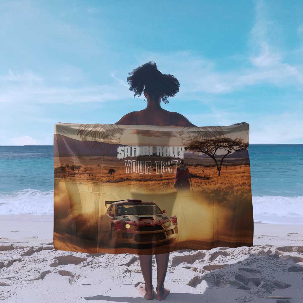 Personalized Kenya Safari Racing Car Sarong Come On Kenyan LT15