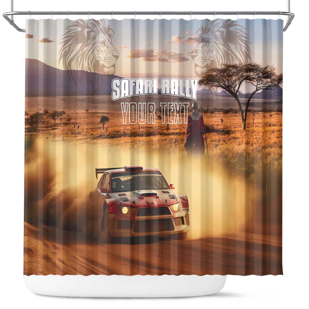 Personalized Kenya Rally Shower Curtain Road To Champions LT15