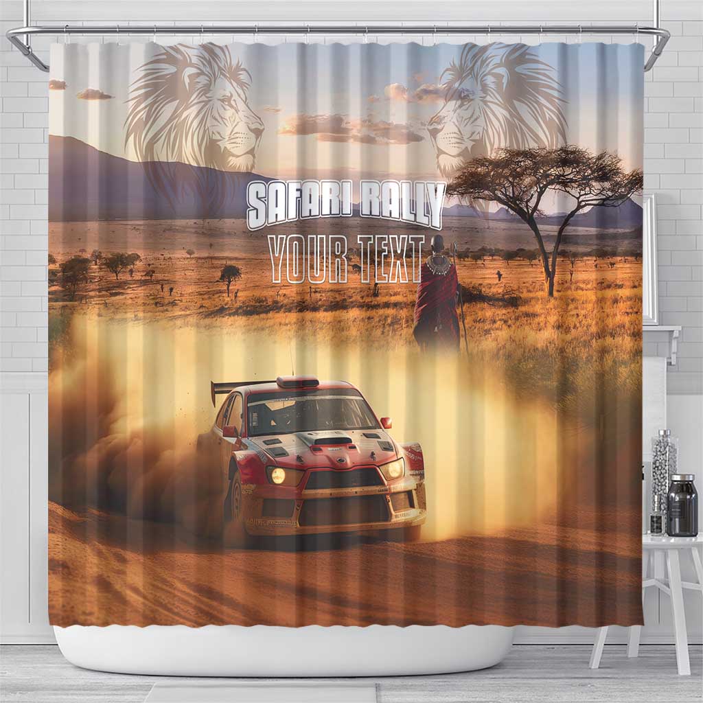 Personalized Kenya Rally Shower Curtain Road To Champions LT15