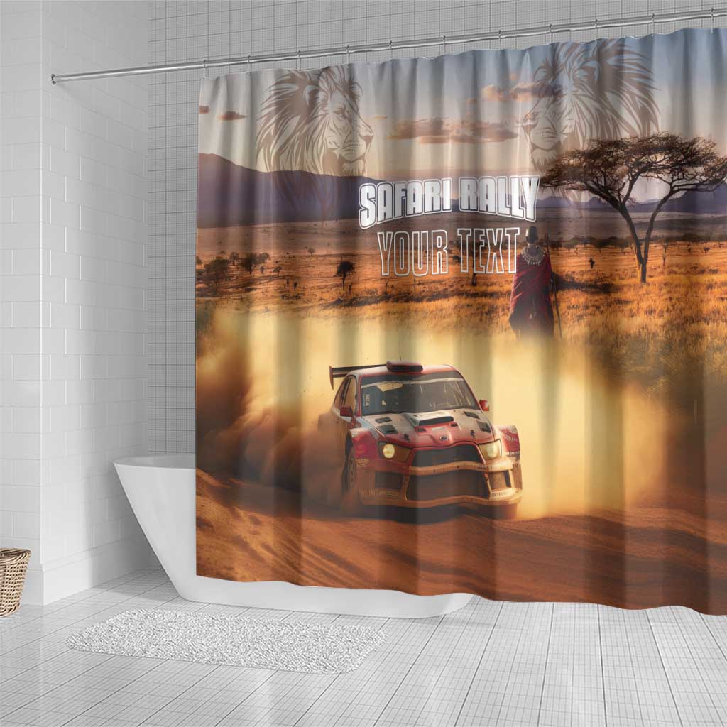 Personalized Kenya Rally Shower Curtain Road To Champions LT15
