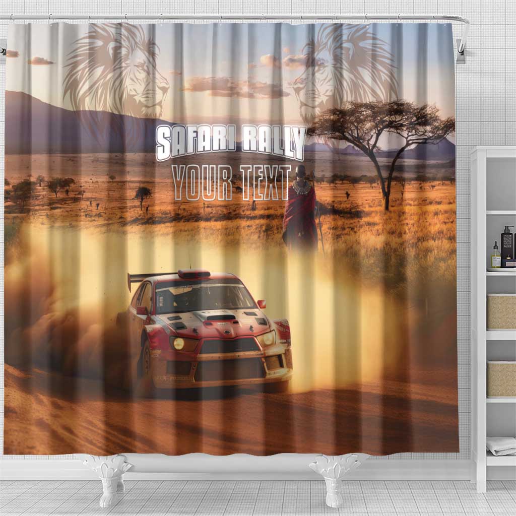 Personalized Kenya Rally Shower Curtain Road To Champions LT15
