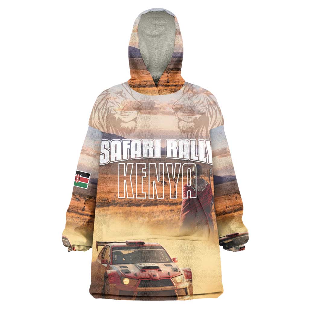Personalized Kenya Safari Racing Car Wearable Blanket Hoodie Come On Kenyan LT15