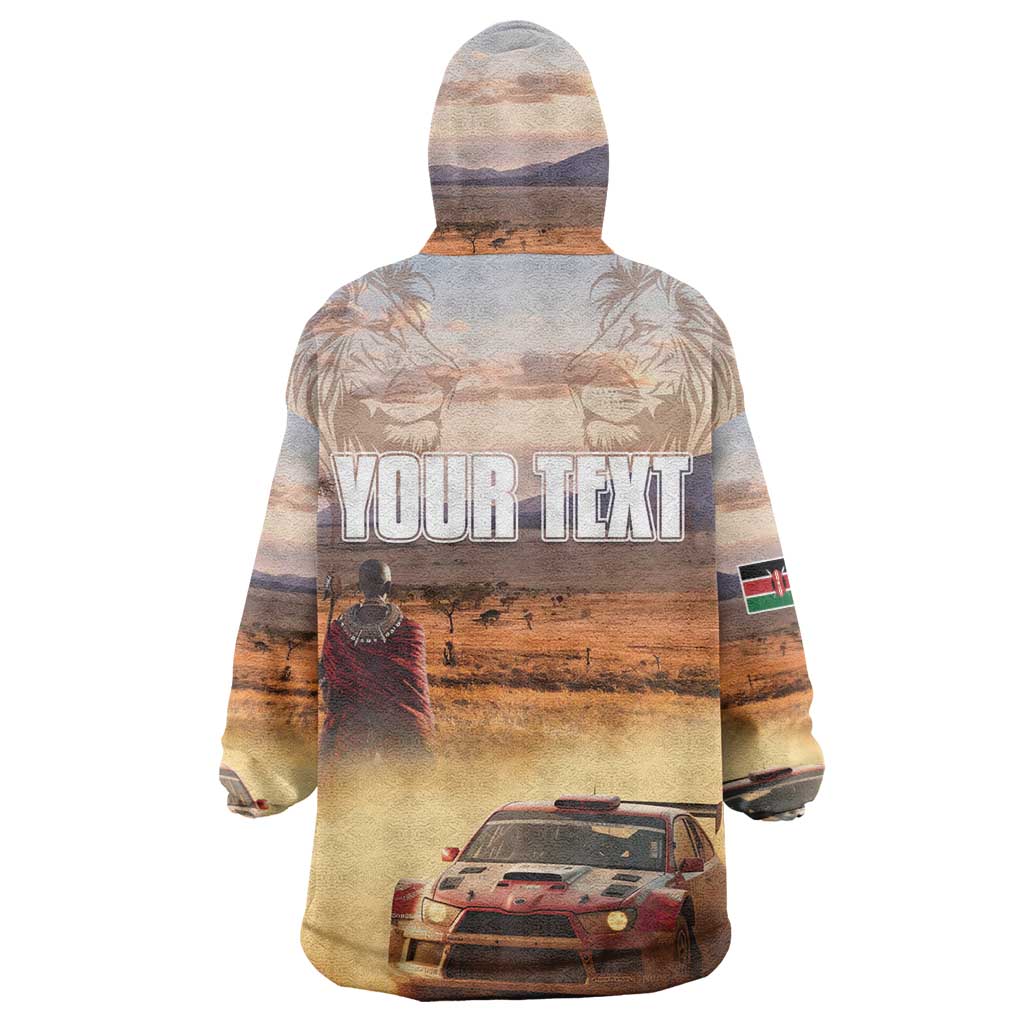 Personalized Kenya Safari Racing Car Wearable Blanket Hoodie Come On Kenyan LT15