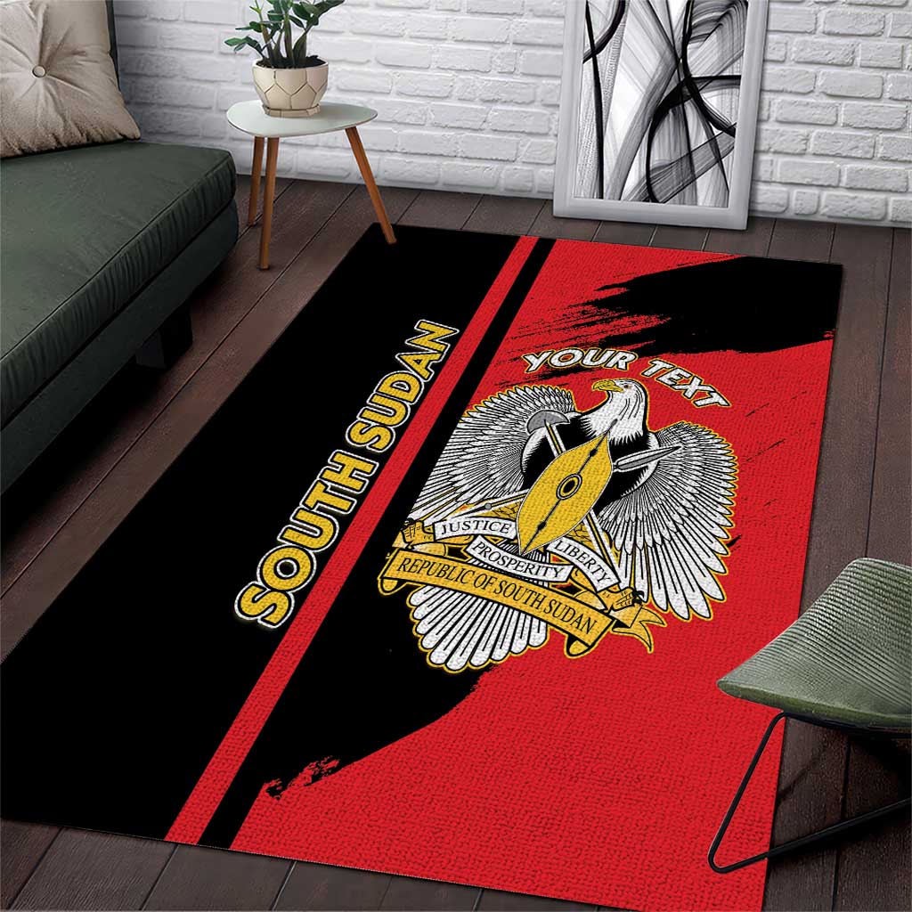 Personalized South Sudan With Coat Of Arms Area Rug Sporty Style LT15