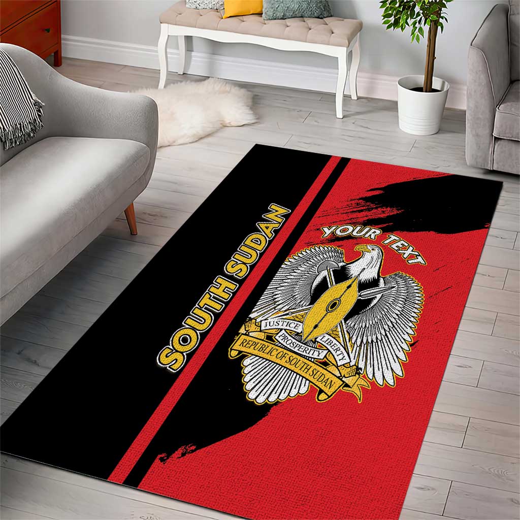 Personalized South Sudan With Coat Of Arms Area Rug Sporty Style LT15